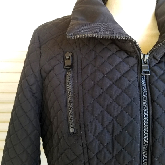 Calvin Klein Black Quilted Coat, Jacket Size Sm - Picture 4 of 16